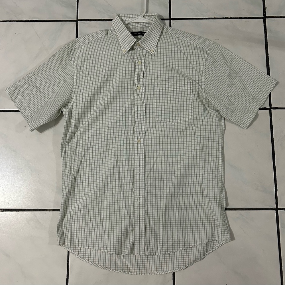 Asole & Bottoni; Green and white buttoned up dress shirt 👔